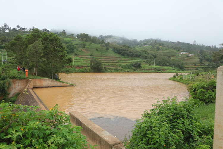 Kishenyi dam in Wundanyi, Taita Taveta county. The rehabilitated dam is set to benefit over 19,000 residents in the area