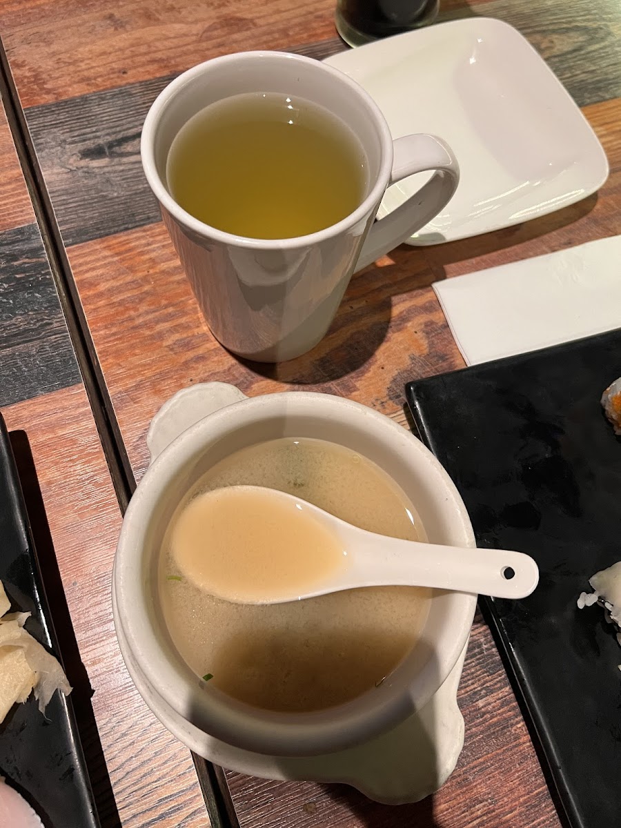 Miso and green tea