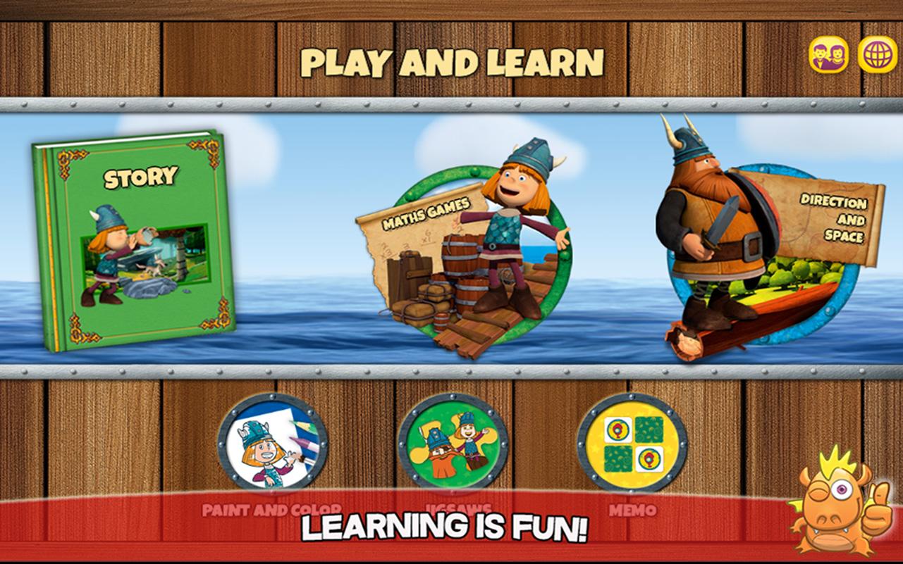 Android application Vic the Viking: Play and Learn screenshort