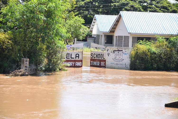 Lela Primary and Junior Secondary School submerged in water in Kisumu.