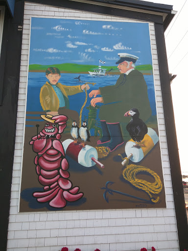 Fishermen And Lobster Mural