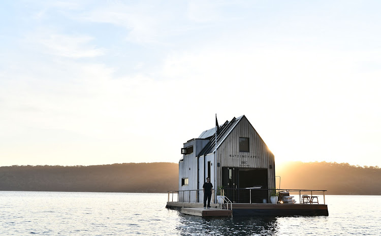 IWC is working with surfboard designer Hayden Cox, the inventor of patented upcycled, parabolic carbon-fibre frame surfboard technology FutureFlex. Here is the Haydenshapes floating pop-up studio on Sydney’s Pittwater.
