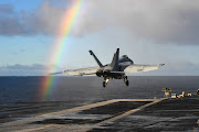 An F/A-18E Super Hornet launches from the US Navy aircraft carrier USS Harry S. Truman. File photo 