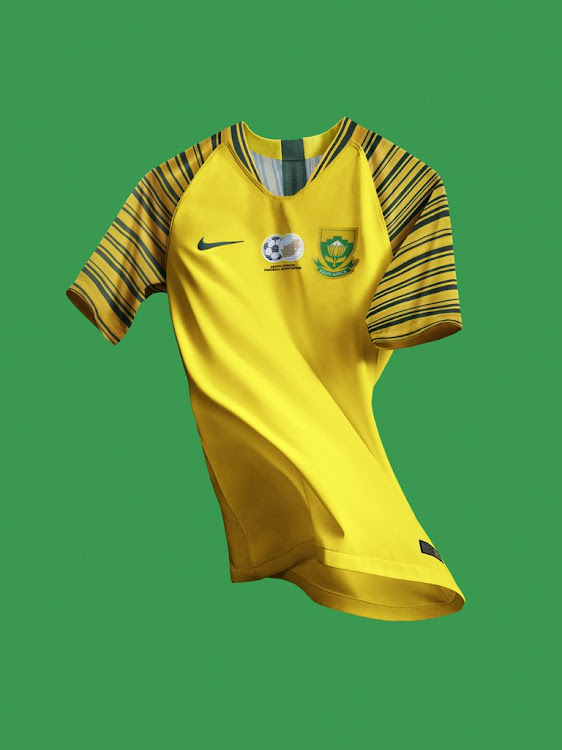 The new Bafana Bafana jersey that the national team will start wearing from September 2018.