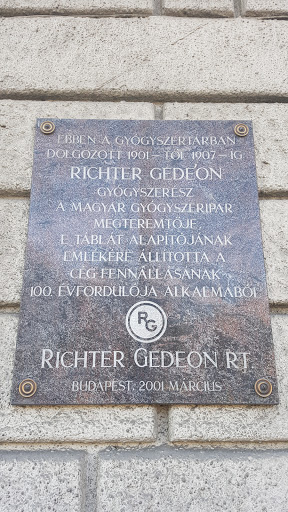 Richter Gedeon Emléktábla