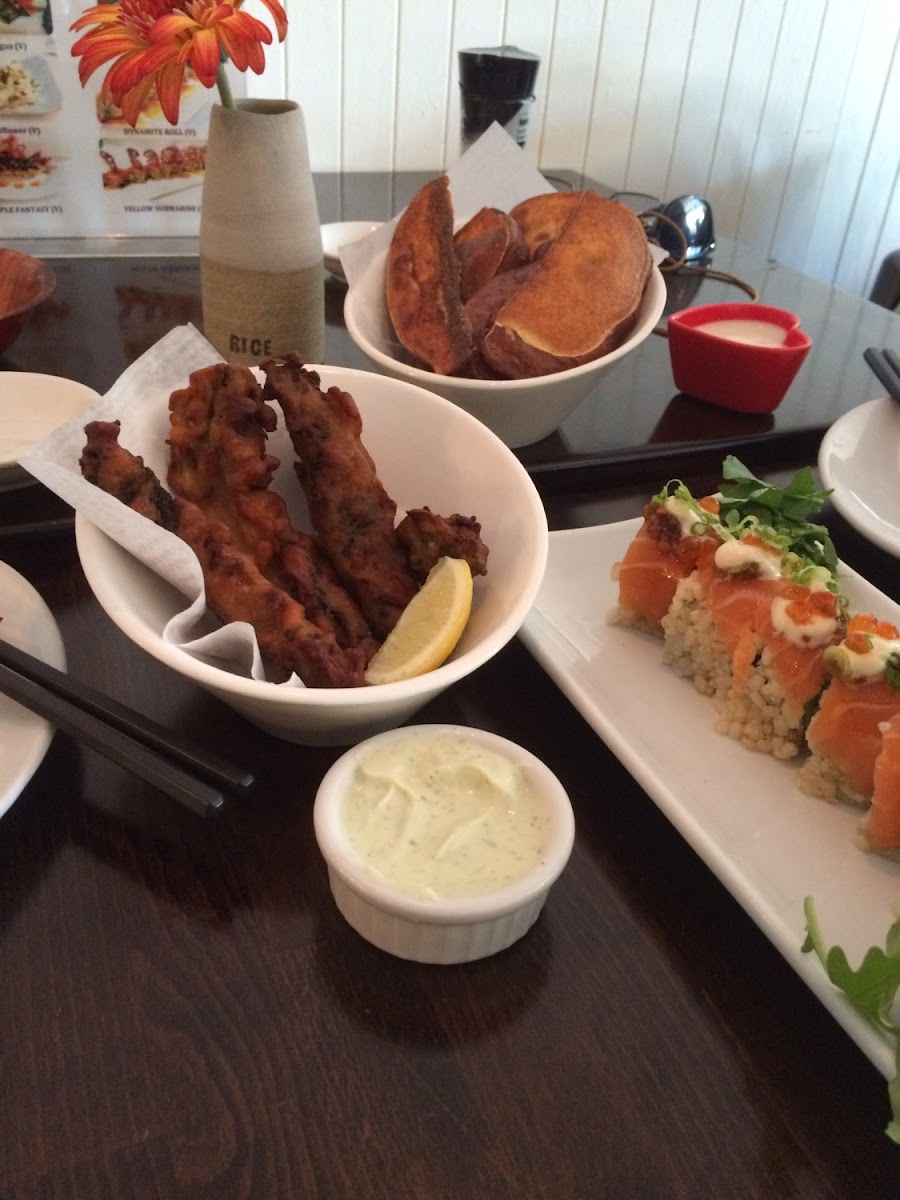 Just a small sampling of the deliciousness at Rice! Photo by Cg.