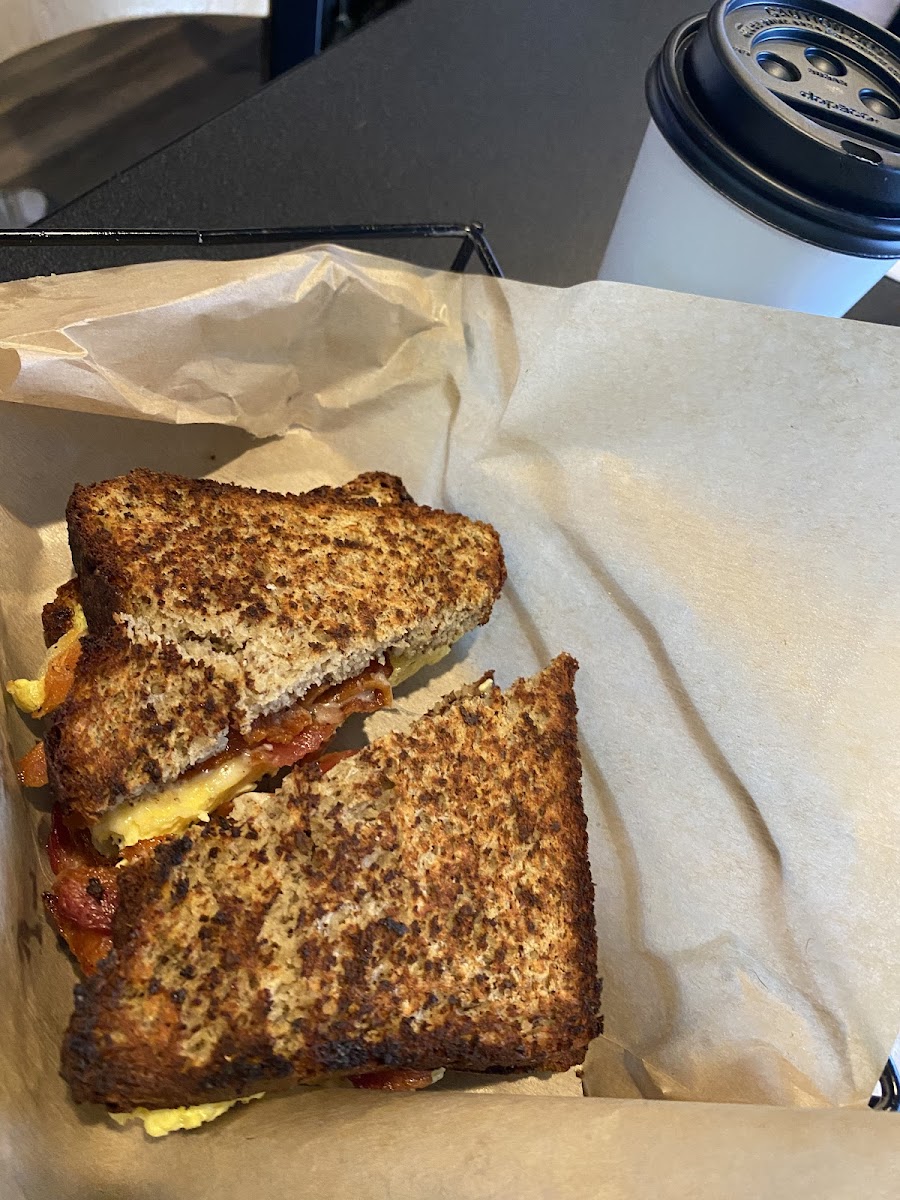 Breakfast sandwich with GF bread