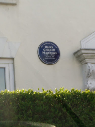 Harry Grindell Matthew Blue Plaque 