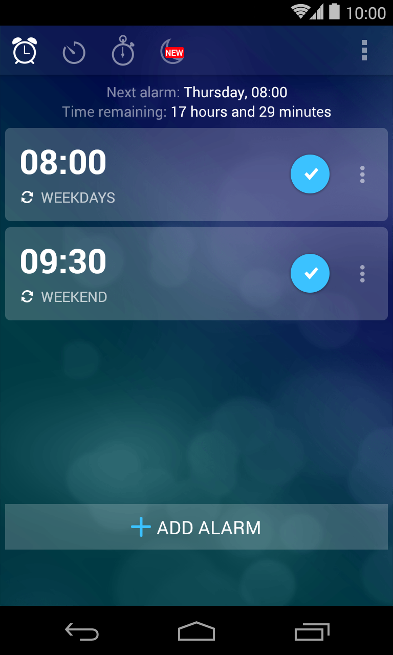 Android application Alarm Clock Xtreme &amp; Timer screenshort