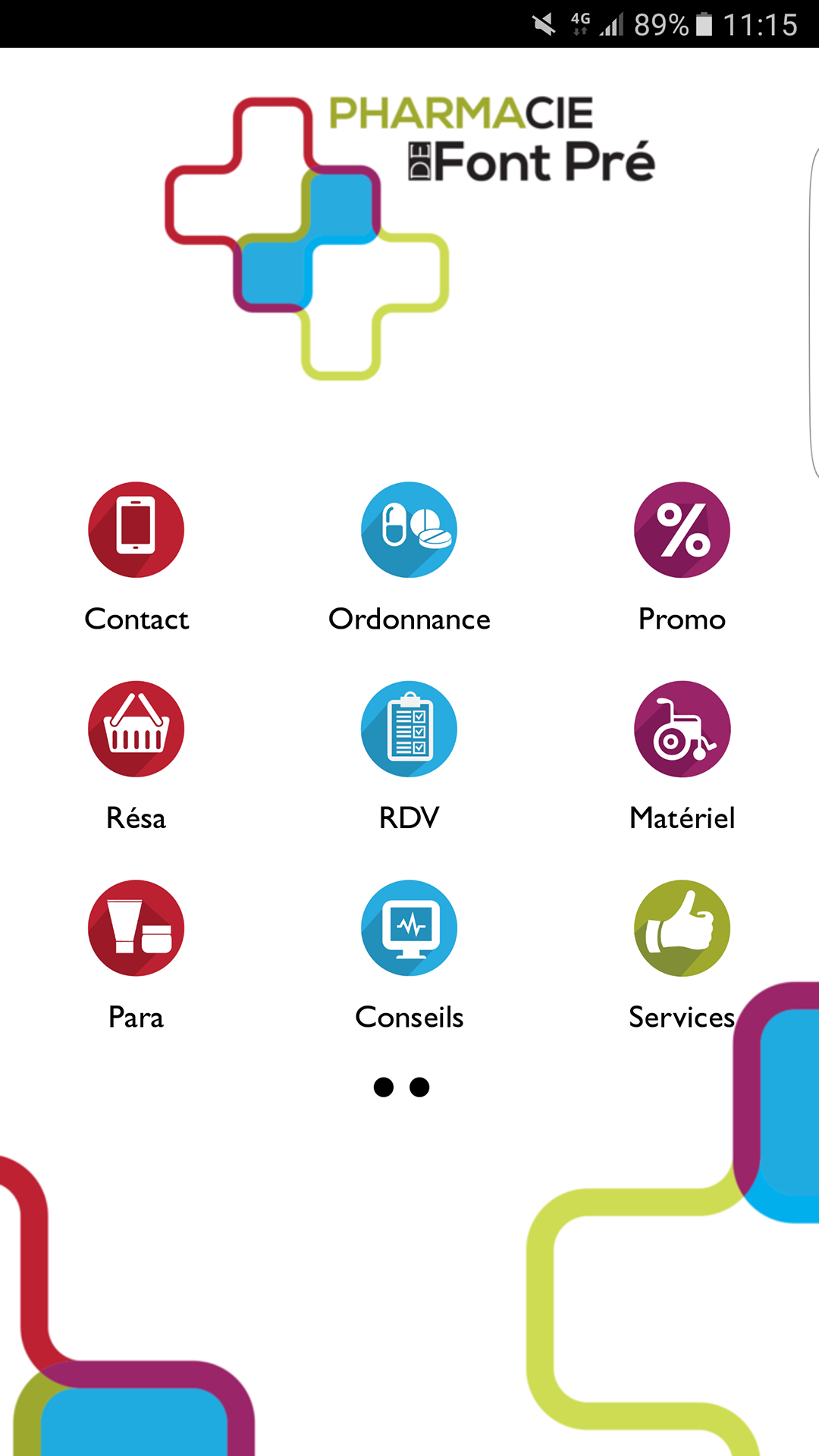 Android application Pharmacie de Font Pré screenshort