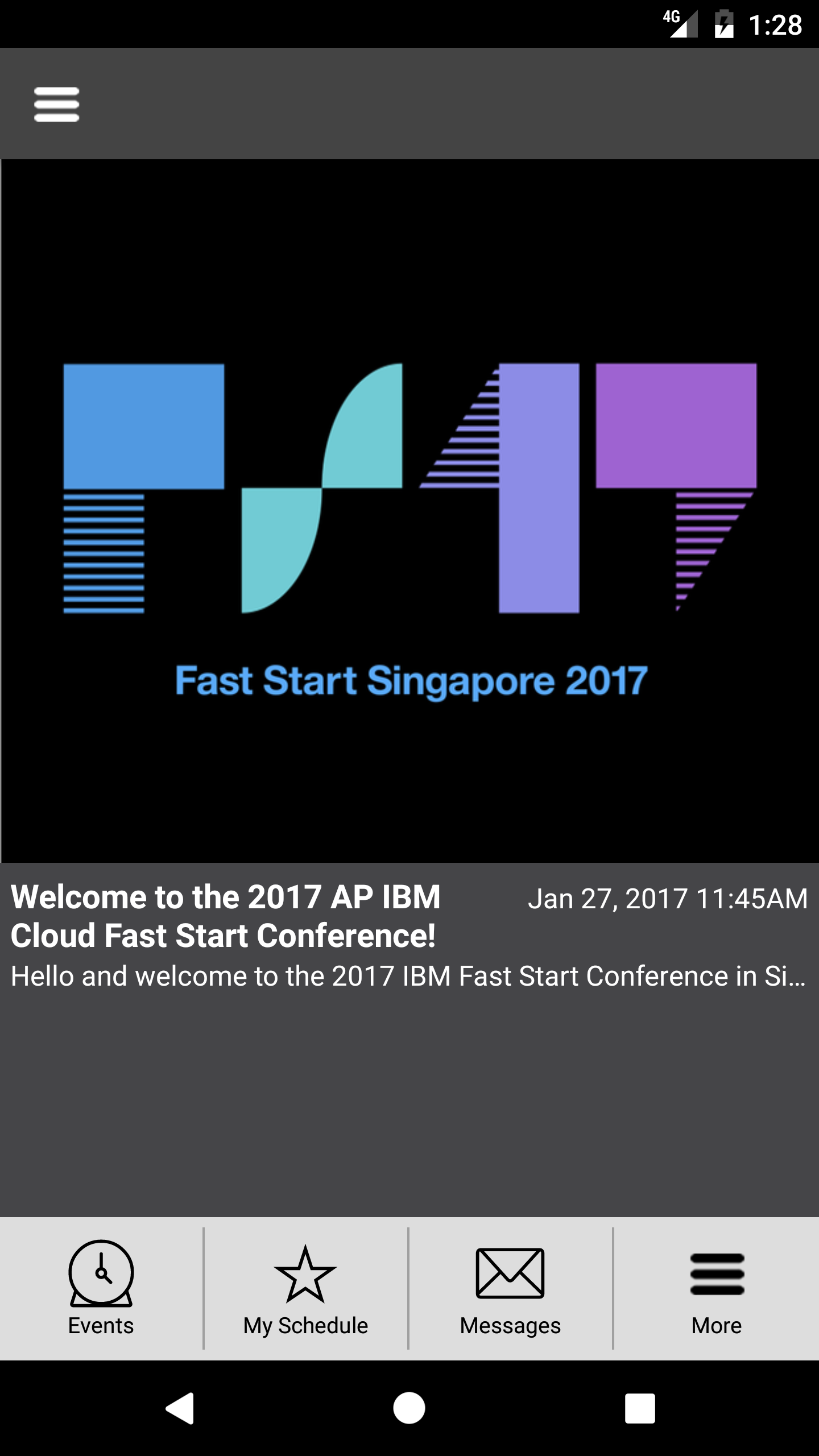 Android application IBM Cloud Fast Start Singapore screenshort