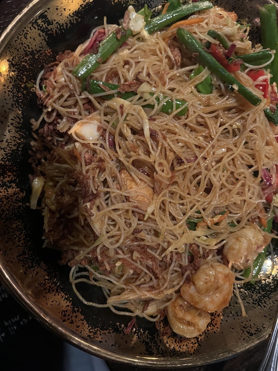 GF Singapore Street Noodles (After I had already started to eat them - I always forget the pic!)