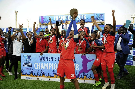 TUT's women football champions.