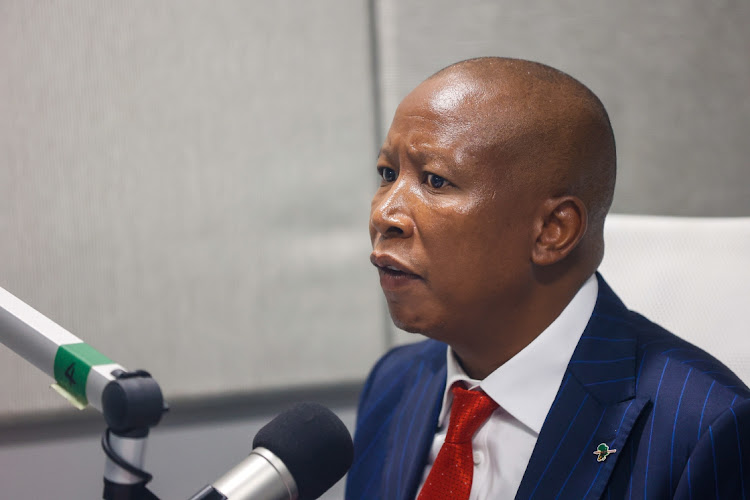 EFF leader Julius Malema is pictured during an interview. Picture: THULANI MBELE