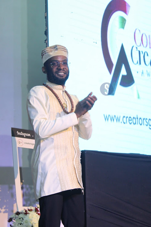 Kenyan artist Collo (Formerly Klepto) during the Inaugural Content Creator Awards ceremony at the National Museums, Nairobi on April 4, 2024
