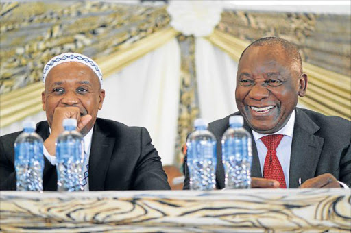 I’VE GOT YOUR BACK: Premier Phumulo Masualle, left, has publicly declared his support for Deputy President Cyril Ramaphosa Picture: RANDALL ROSSKRUGE