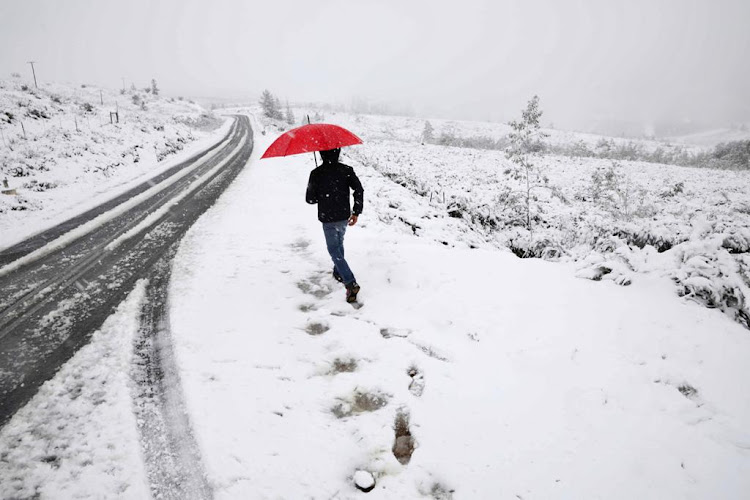 People recently enjoy the snow in Ceres near the Matroosberg Reserve 135km outside Cape Town.