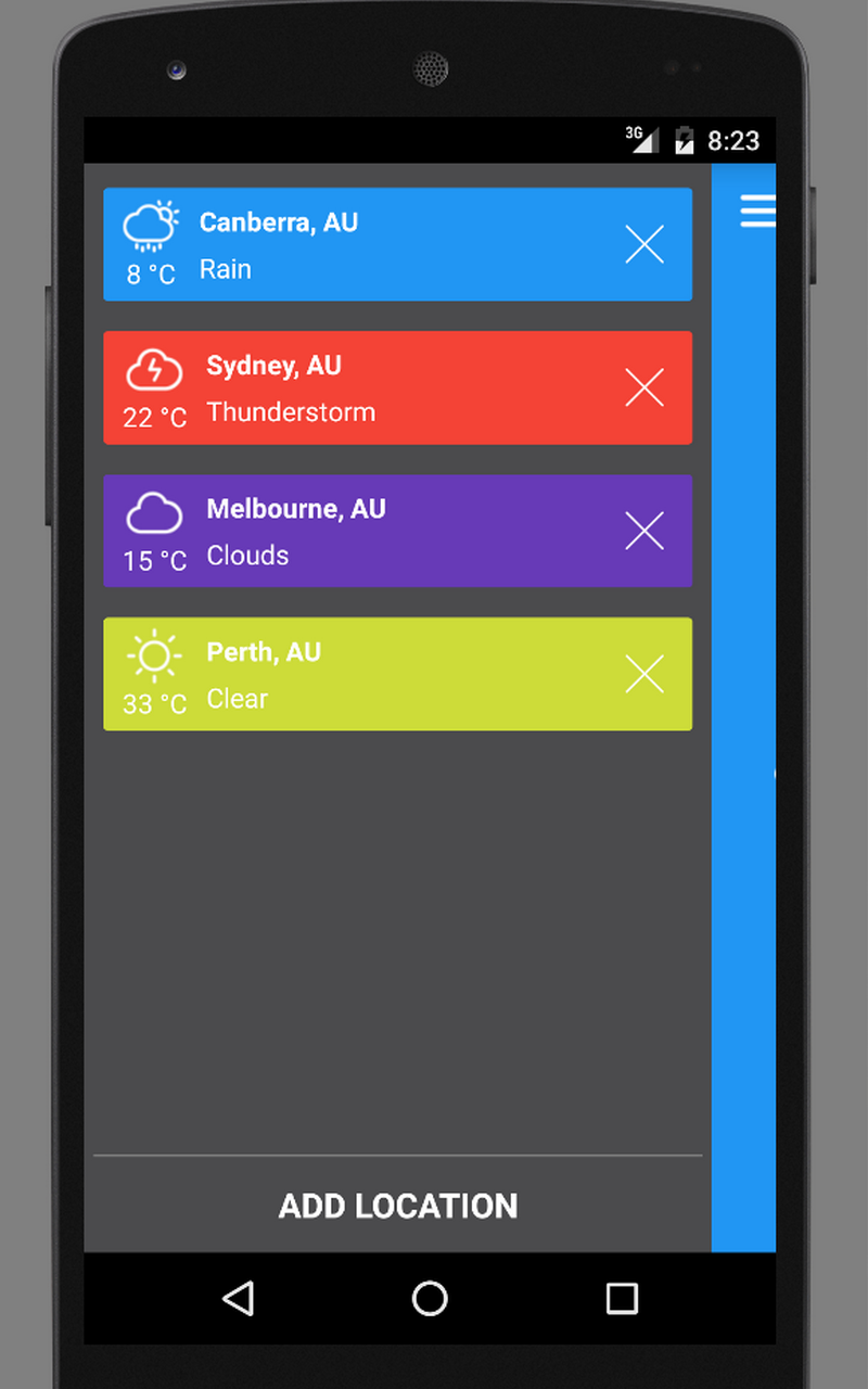 Android application Weather Australia Free screenshort