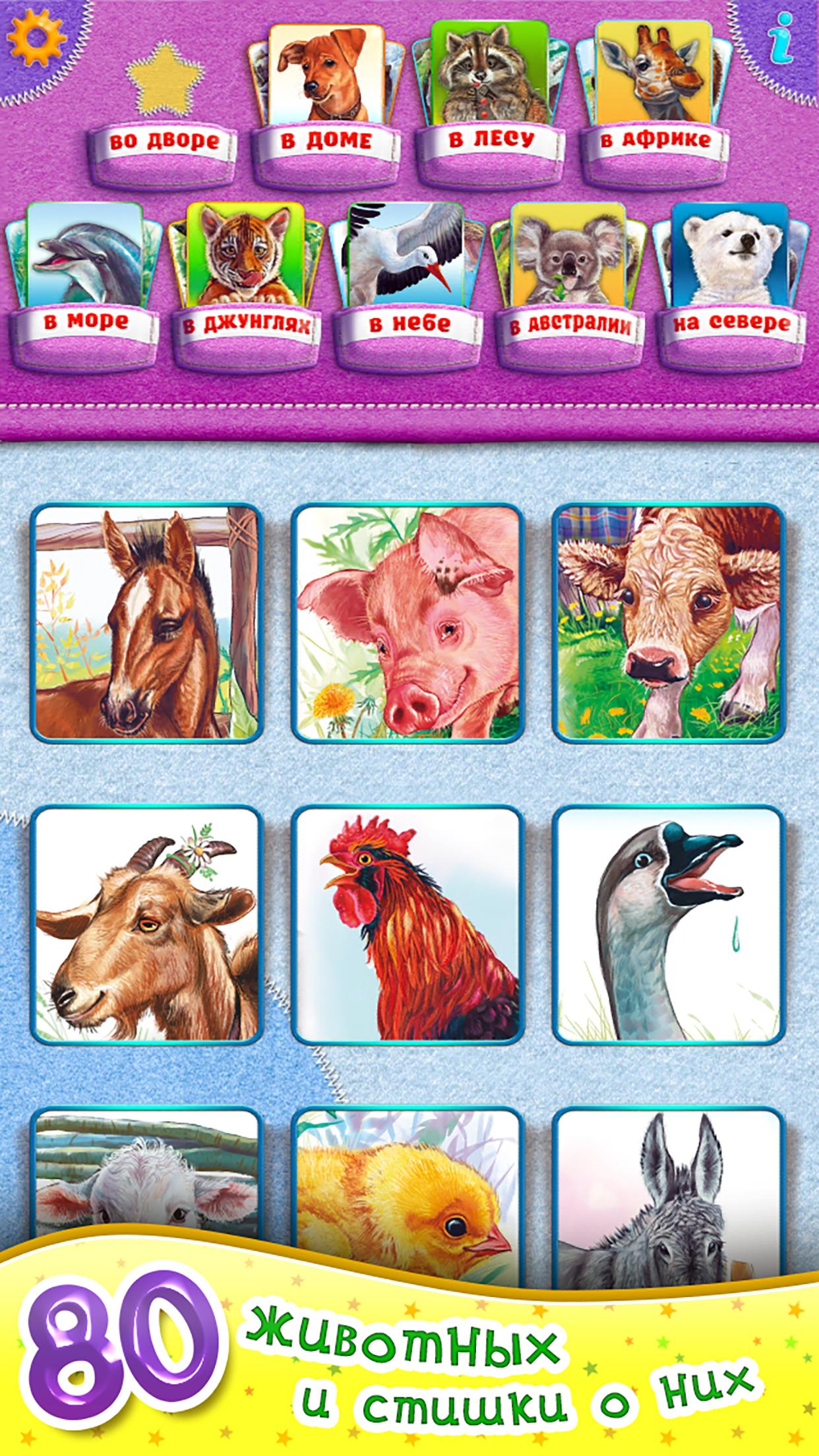 Android application Animal Kingdom For Kids Rhymes screenshort