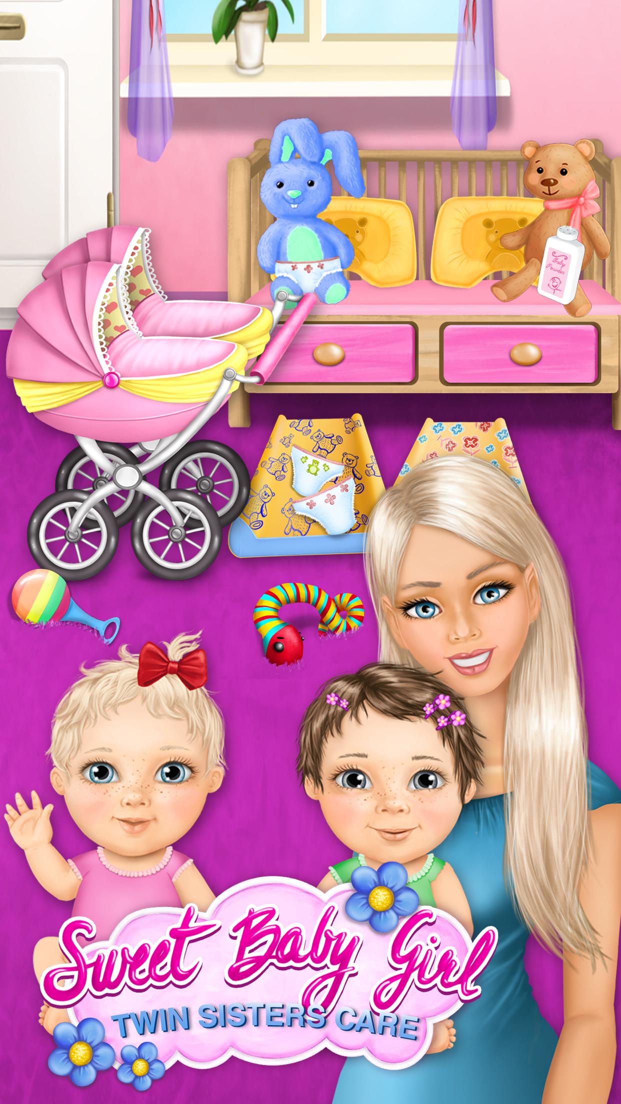 Android application Sweet Baby Girl Twin Sisters screenshort