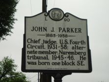 Chief judge, U.S. Fourth Circuit, 1931-58; alternate member, Nuremberg tribunal, 1945-46. He was born one block SE.Plaque via North Carolina Highway Historical Marker Program, and is used with...