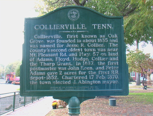 Collierville, first known as Oak Grove, was founded in about 1835 and was named for Jesse R. Collier. The county's second oldest town was near Mt. Pleasant Rd. and Hwy. 57 on land of Adams, Floyd,...
