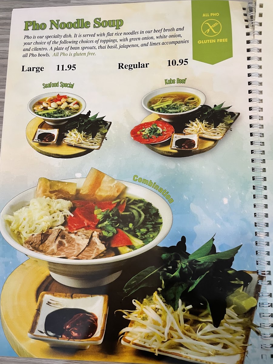 Pho 92 DIA gluten-free menu