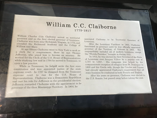 William Charles Cole Claiborne served as territorial governor and as the first elected governor of Louisiana. Claiborne was born near Richmond, Virginia, in 1775, and attended the Richmond Academy...