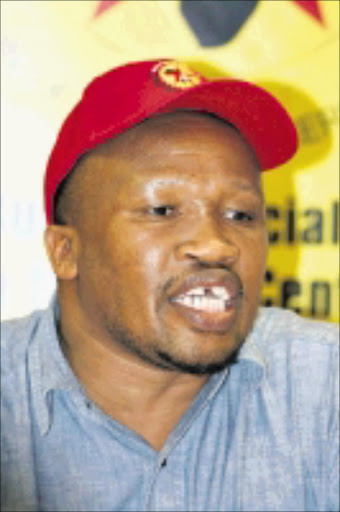 General Secretary of NUMSA Irvin Jim during the press conferenceon the national day of action against labour brokers. Pic: Munyadziwa Nemutudi. 05/10/2009. © Sowetan.