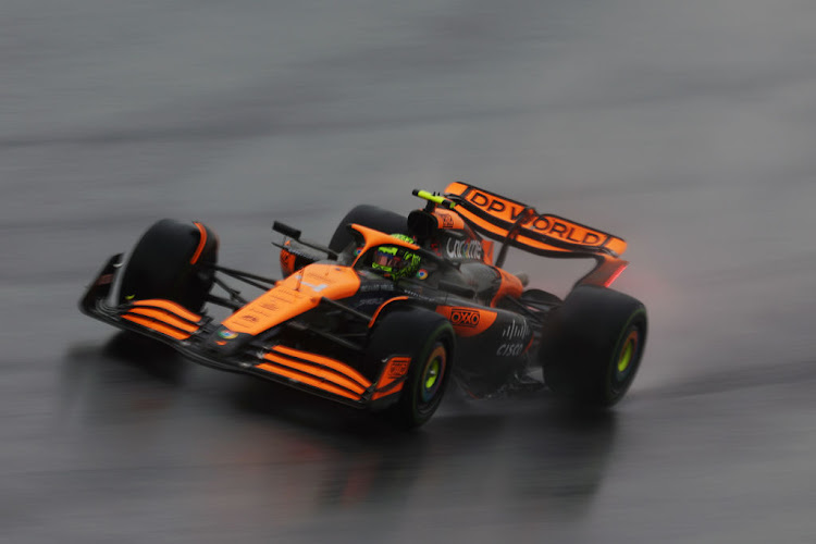 McLaren's Lando Norris seized pole position for the Chinese Grand Prix sprint race on Friday after a wet and chaotic qualifying at the Shanghai International Circuit.