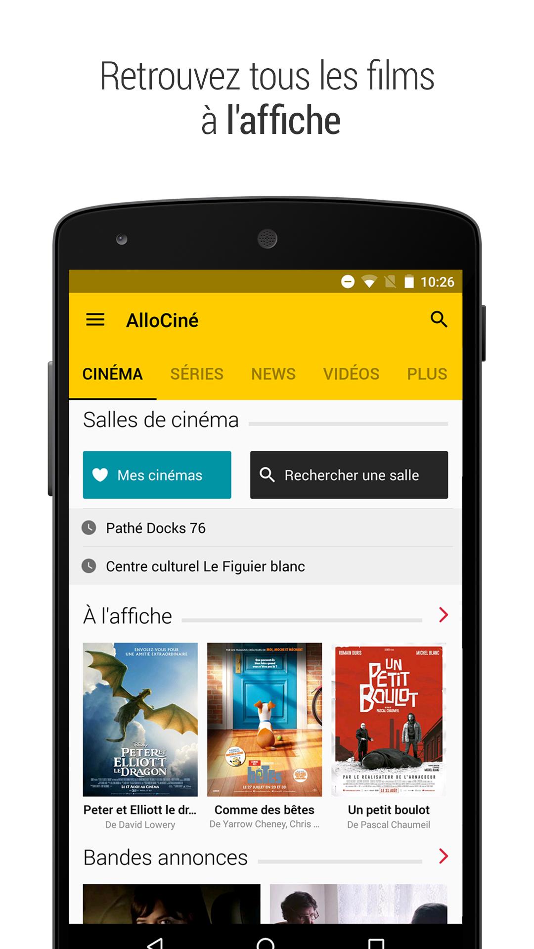 Android application Allociné, Films au Cinéma & TV screenshort