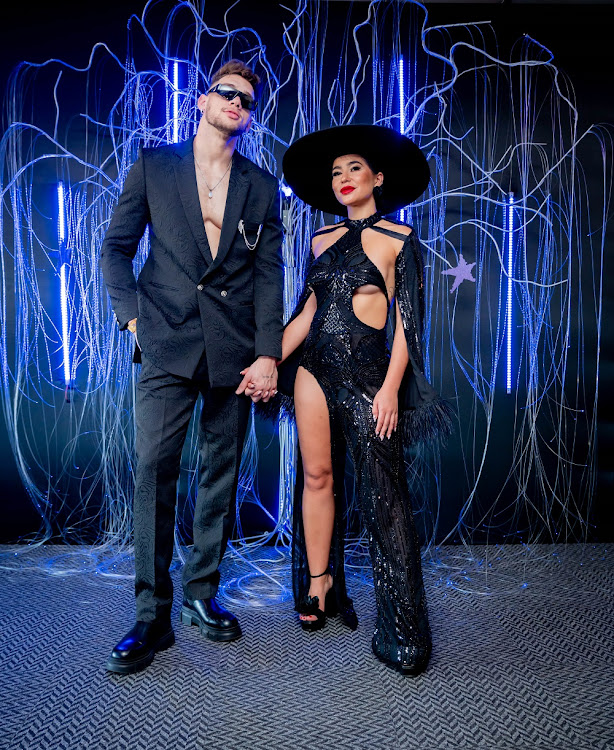 Nadia Jafta and Xavier at the 2023 Hollywood Bets Durban July.