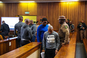 Murder accused in the Senzo Meyiwa trial Fisokuhle Ntuli, Mthokoziseni Maphisa and Mthobisi Prince Mncube and .