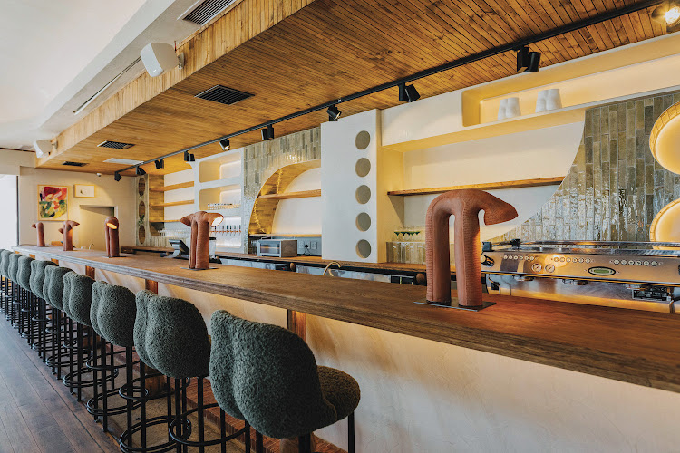 The caviar and champagne bar at Cabo Beach Club.