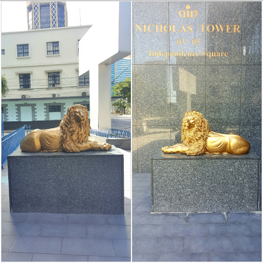 The Lions Statues at Nicholas Tower