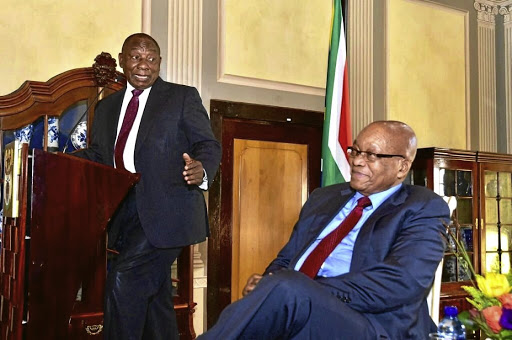 President Cyril Ramaphosa and former president Jacob Zuma.