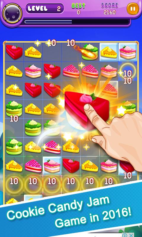 Android application cookie candy game screenshort