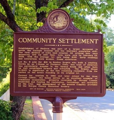 Establishment of Madison was part of a larger movement to settle the Georgia frontier and the westward population shift. The first division of town land created 48 original lots, each measuring...