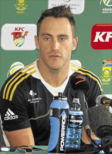 STEP UP: Faf du Plessis