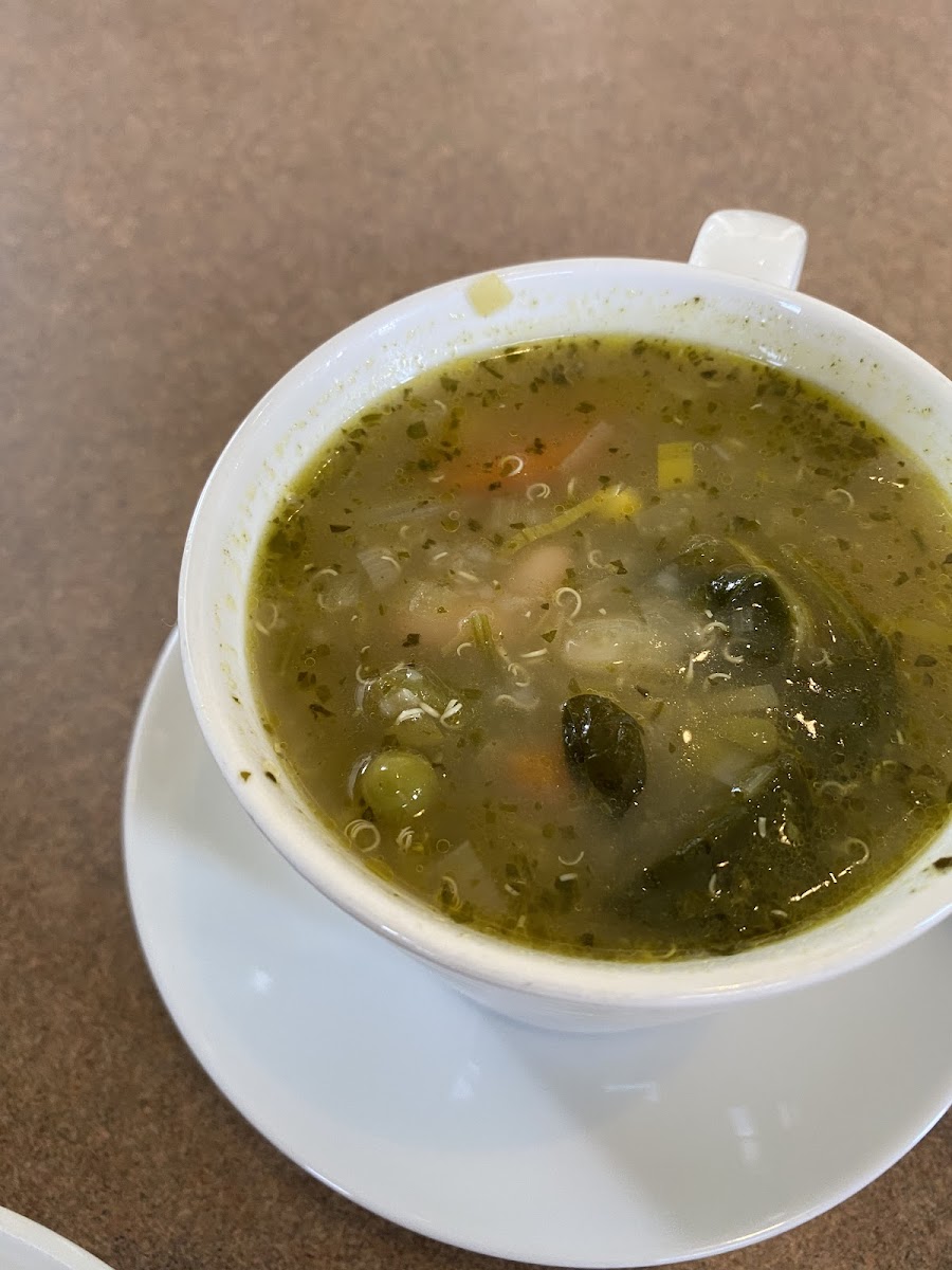 Quinoa veggie soup, so flavorful. Wow!