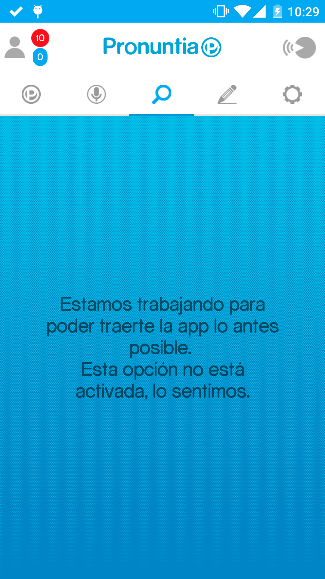 Android application Pronuntia (BETA) screenshort