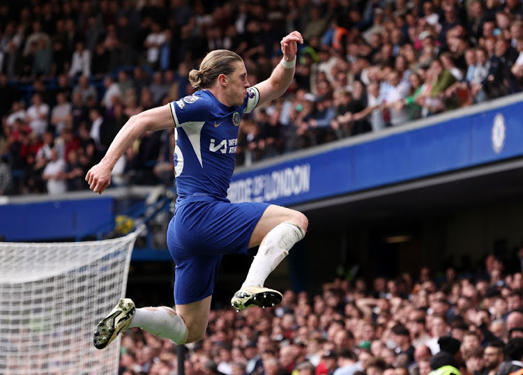 Chelsea captain Conor Gallagher celebrates scoring the second goal against West Ham United. Picture: DAVID KLEIN/REUTERS