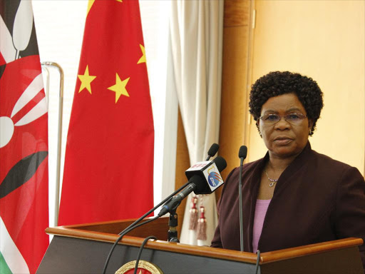 University Education PS Collette Suda at the Chinese Embassy on ursday, when she bade farewell to 120 students who have received scholarships to study in China /BRIAN SIMIYU