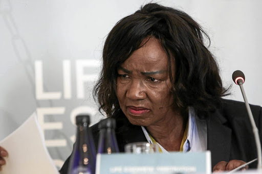 Suspended director of mental health in the department of health in Gauteng Dr Makgabo Manamela gives testimony at the Life Esidimeni arbitration hearings in Parktown, Johannesburg.