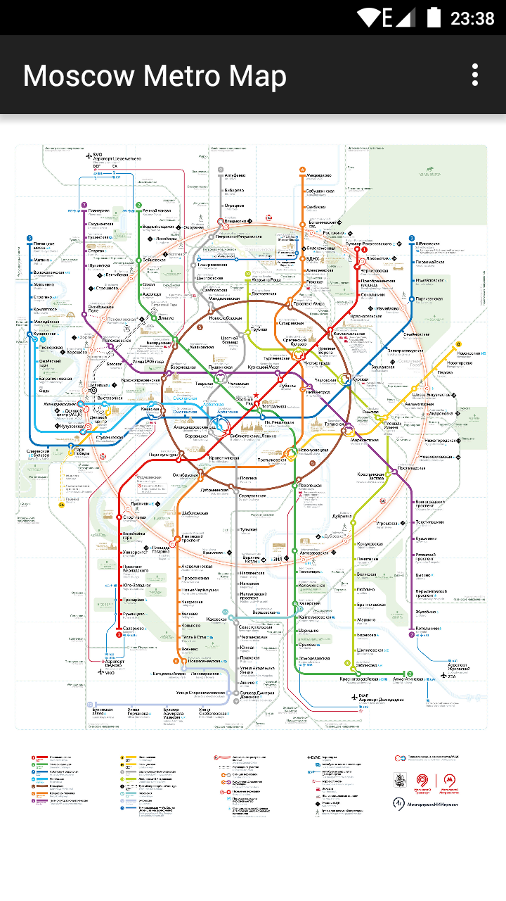 Android application Moscow Metro Map screenshort