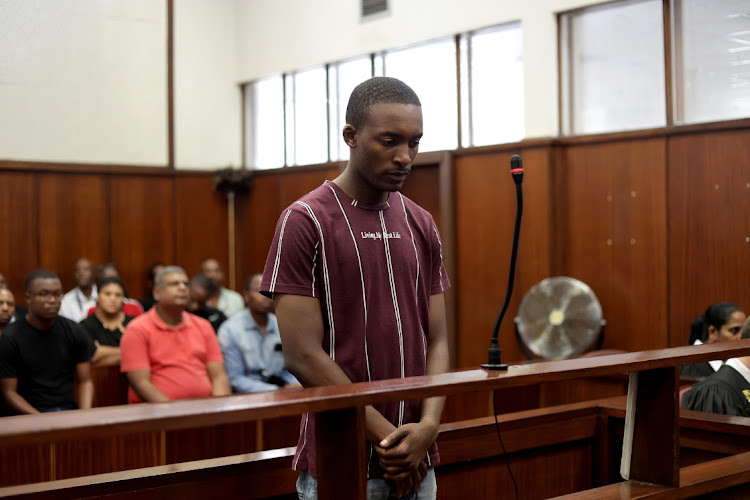 Durban metro police constable Sizwe Ngema in the Durban magistrate's court in connection with the murder of his pregnant girlfriend Yolanda Khuzwayo. File photo.