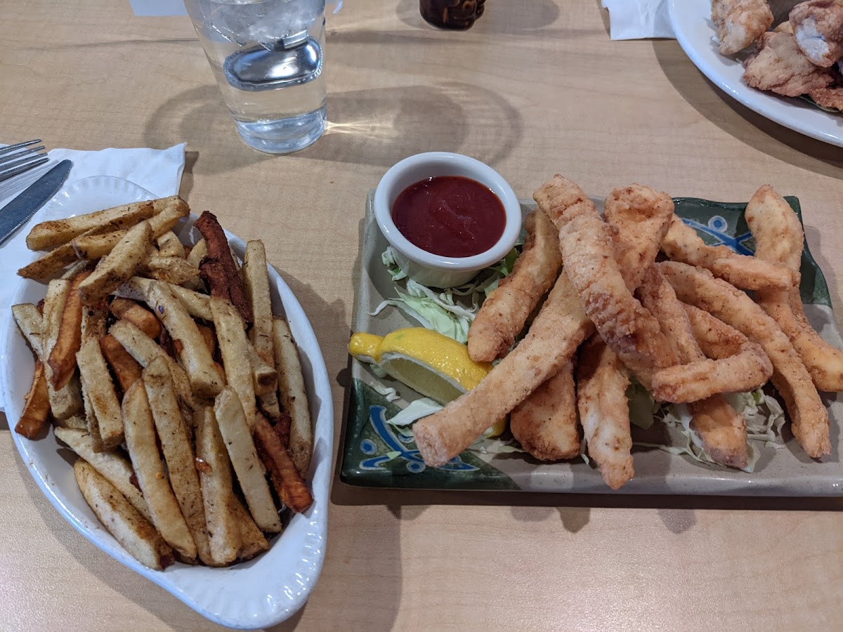 Fried Calamari & half order Tri Fries