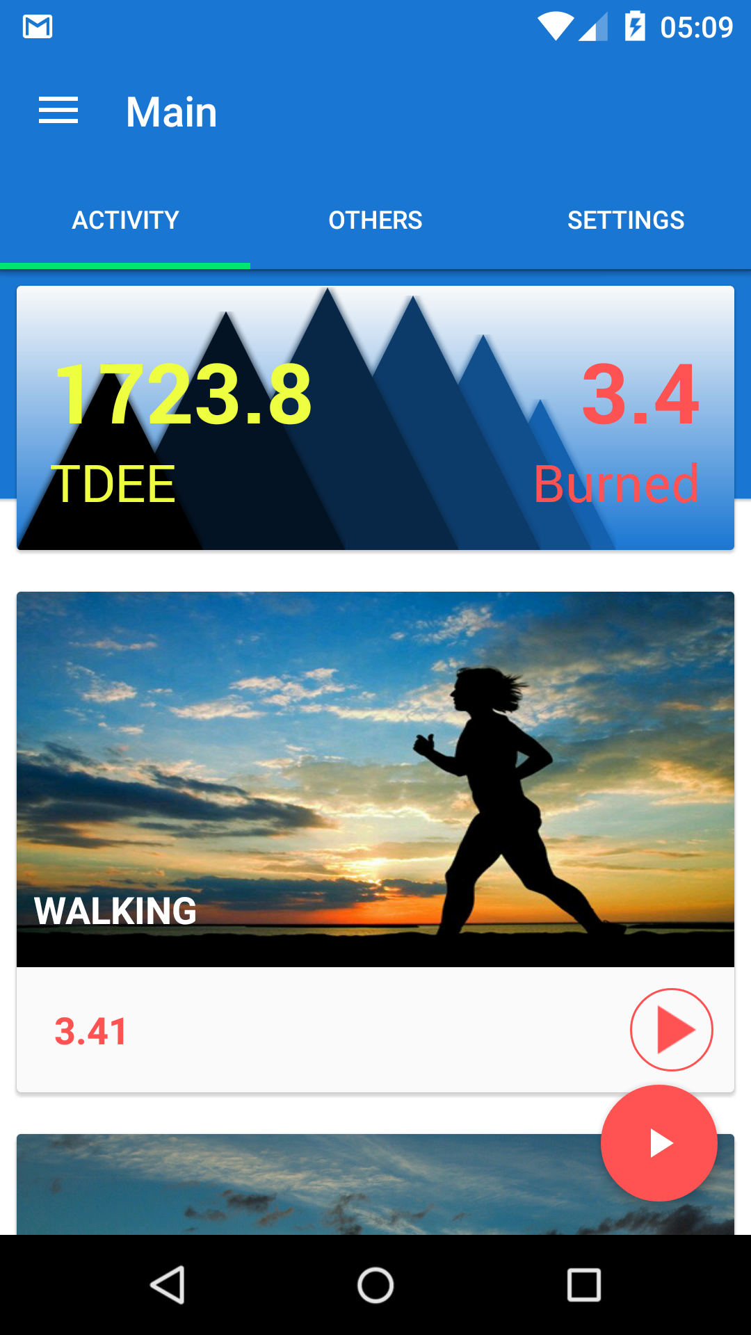 Android application Pedometer and Fitness Tracker screenshort