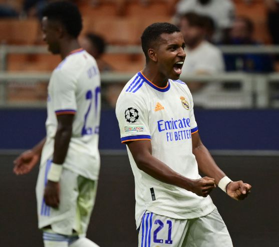 Brazillian Rodrygo came off the bench to punish Inter in the 89th minute in Milan.