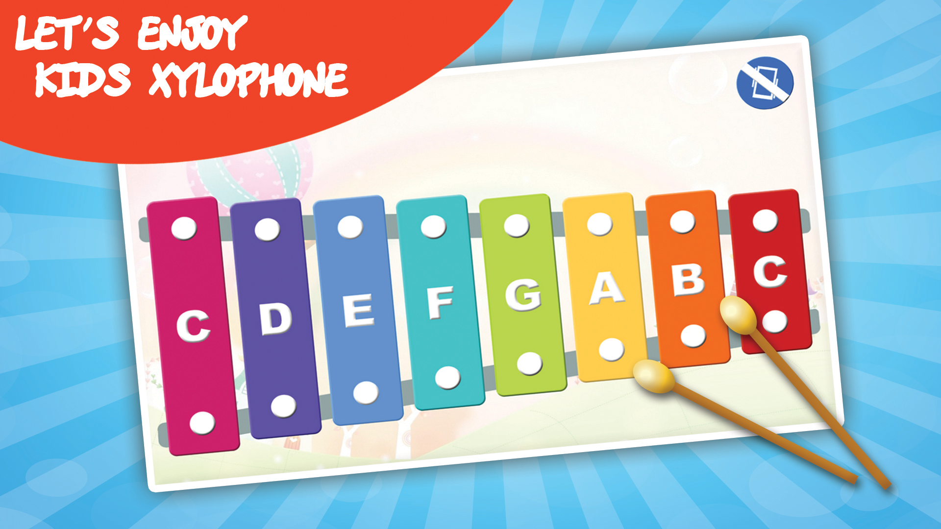 Android application Music game for kids: Xylophone screenshort